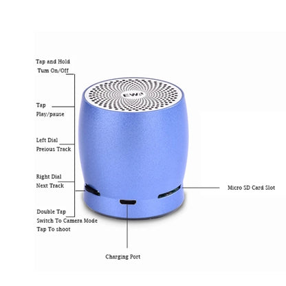 EWA A1 Portable TWS Bluetooth Wireless Speaker IPX5 Waterproof Support TF Card(Gray) - Mini Speaker by EWA | Online Shopping UK | buy2fix