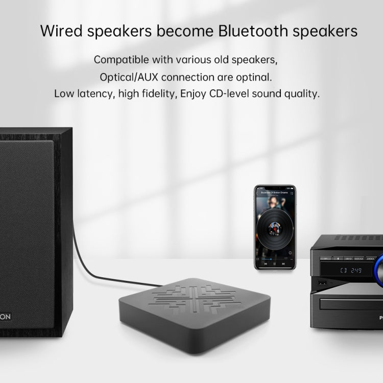 Q3 HiFi Wireless Bluetooth Digital Audio Receiver Support AUX 3.5mm / Optical Fiber / USB Output - Apple Accessories by buy2fix | Online Shopping UK | buy2fix