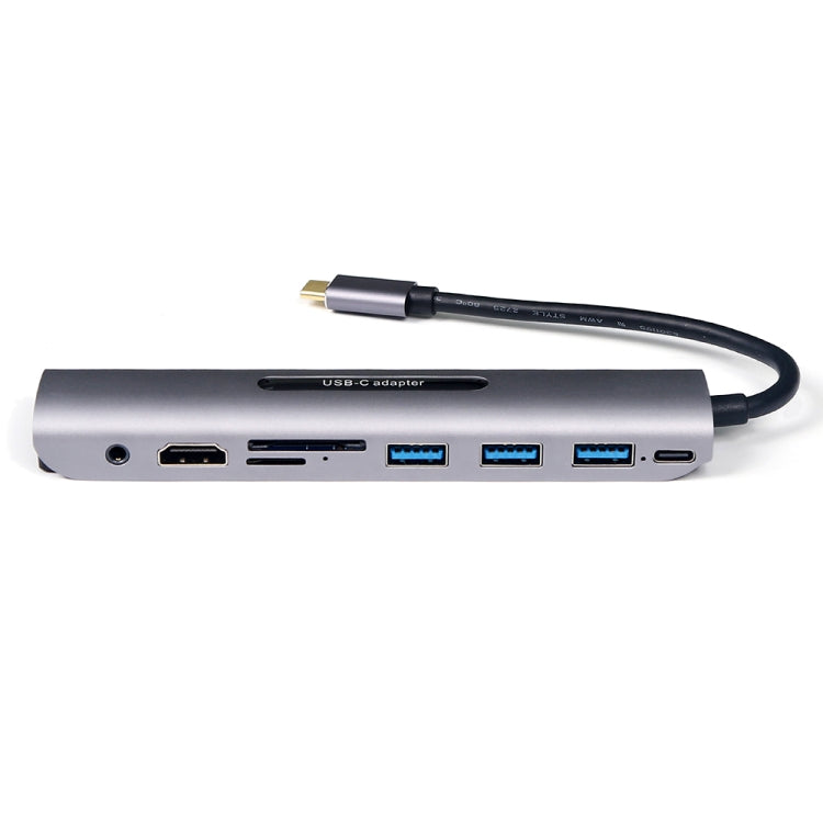 V161B 9-in-1 Type-C to HD / VGA / USB3.0 / SD / 3.5mm Audio / TF Card Reader HUB - Computer & Networking by buy2fix | Online Shopping UK | buy2fix