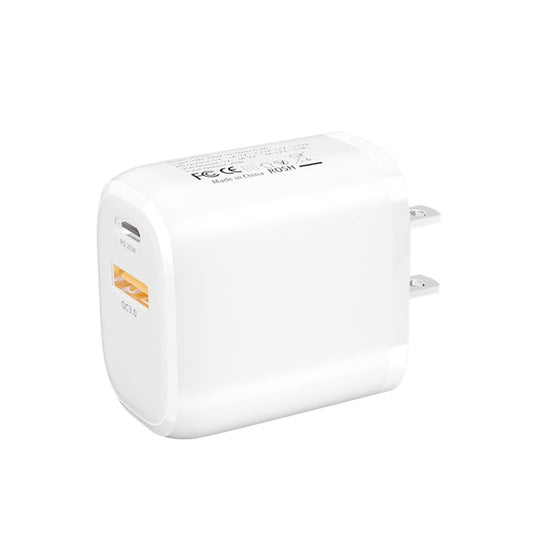 CS-20W Mini Portable PD3.0 + QC3.0 Dual Ports Fast Charger(US Plug) - Apple Accessories by buy2fix | Online Shopping UK | buy2fix