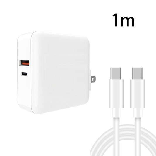 A6 65W QC 3.0 USB + PD USB-C / Type-C Dual Fast Charging Laptop Adapter + 1m USB-C / Type-C to USB-C / Type-C Data Cable Set for MacBook Series, US Plug - Cable & Adapter by buy2fix | Online Shopping UK | buy2fix