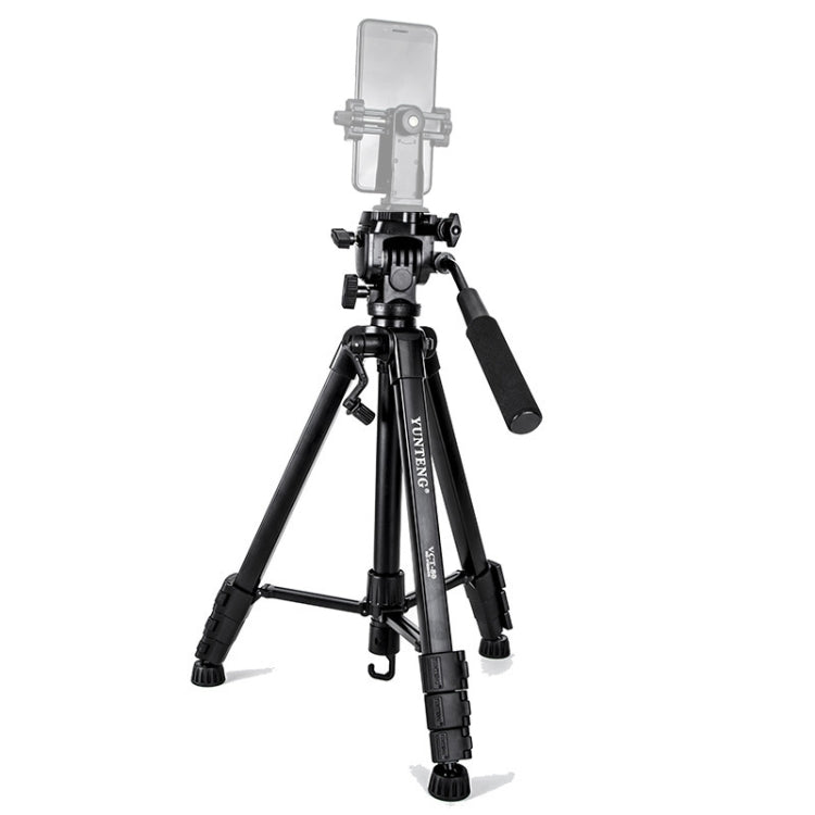 YUNTENG VCT-80 Aluminum Tripod Mount with Damping Ballhead - Camera Accessories by buy2fix | Online Shopping UK | buy2fix