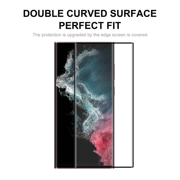 For Samsung Galaxy S22 Ultra 5pcs ENKAY 3D Curved Hot Bending Tempered Glass Full Film, Hole Unlock - Galaxy S22 Ultra 5G Tempered Glass by ENKAY | Online Shopping UK | buy2fix
