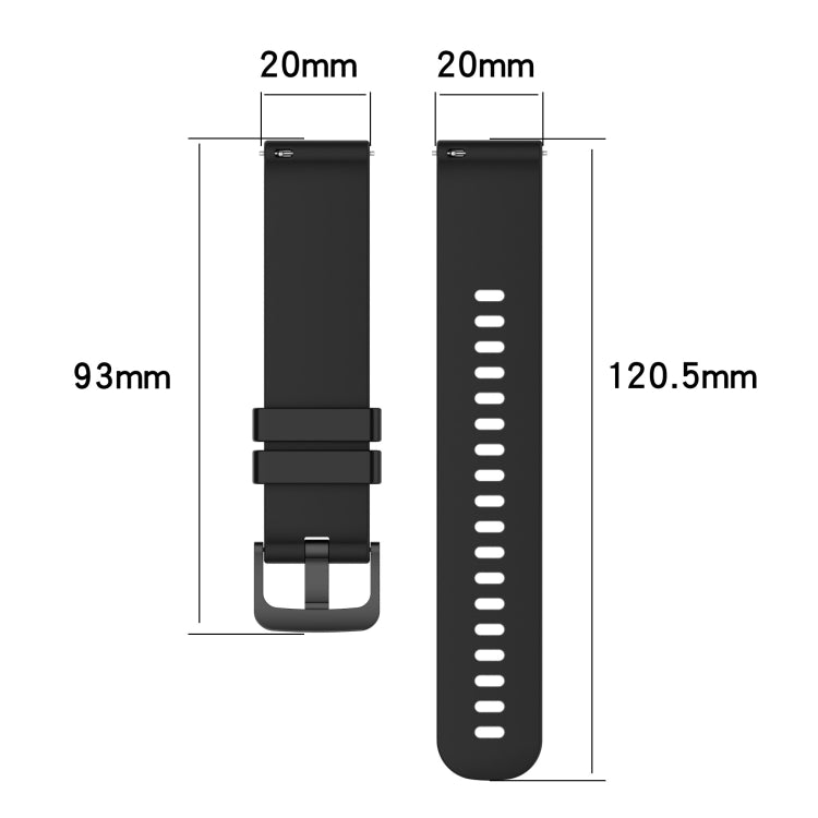 For Garmin Venu SQ 20mm Carbon Fiber Striped Silicone Watch Band(White) - Smart Wear by buy2fix | Online Shopping UK | buy2fix