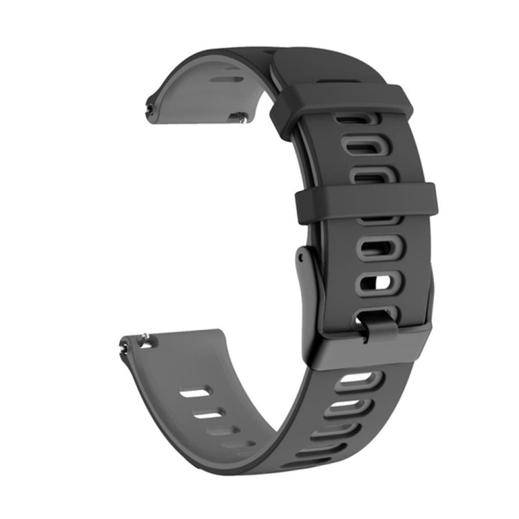 For Samsung Galaxy Watch 46mm 22mm Mixed-Color Silicone Watch Band(Black Grey) - Smart Wear by buy2fix | Online Shopping UK | buy2fix