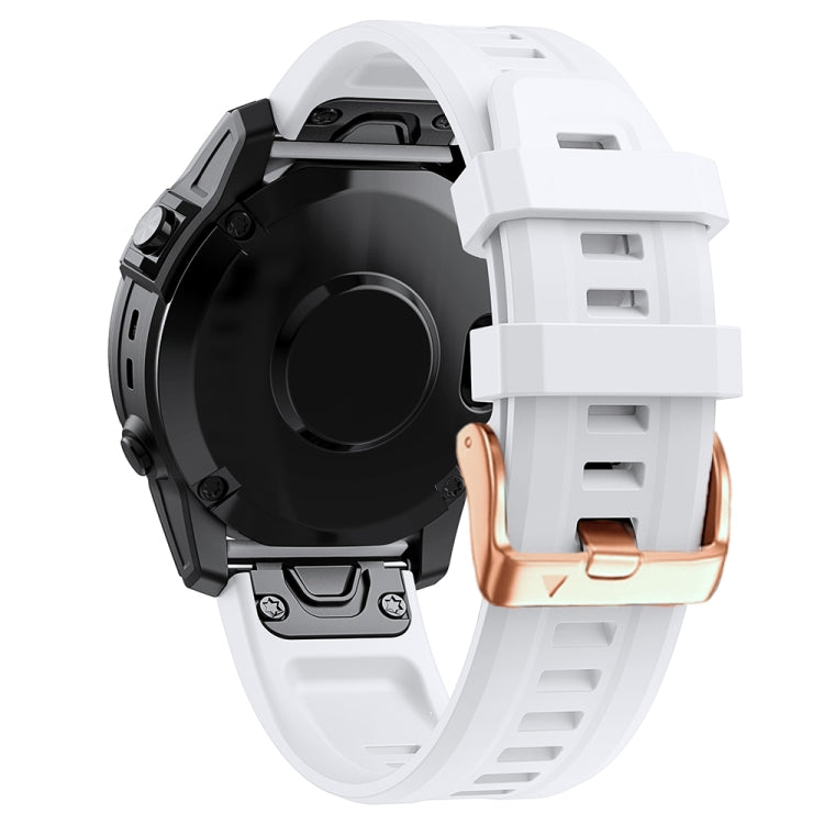 For Garmin Fenix 5S Plus 20mm Silicone Watch Band(White) - Smart Wear by buy2fix | Online Shopping UK | buy2fix