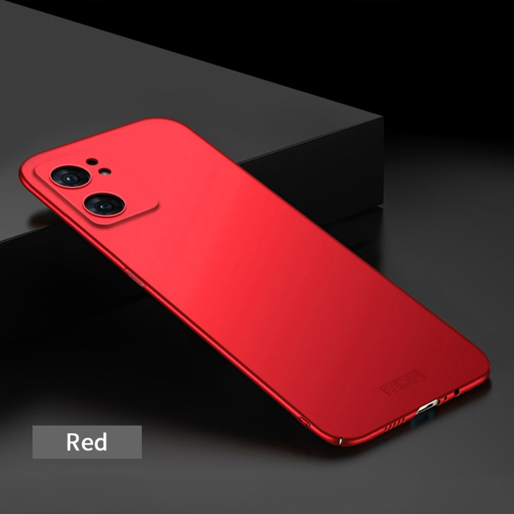 For OPPO Find X5 Lite / Reno7 Global MOFI Frosted PC Ultra-thin Hard Case(Red) - OPPO Cases by MOFI | Online Shopping UK | buy2fix