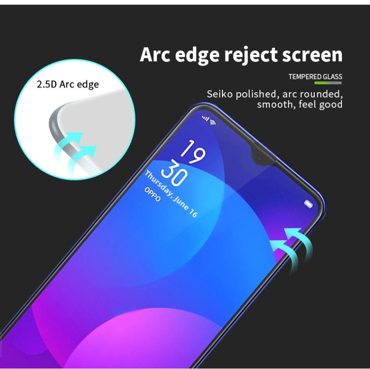 For OPPO A77 5G PINWUYO 9H 2.5D Full Screen Tempered Glass Film(Black) - OPPO Tempered Glass by PINWUYO | Online Shopping UK | buy2fix