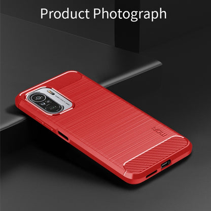 For Xiaomi Redmi Note 11T Pro 5G / 11T Pro Plus 5G MOFI Gentleness Series Brushed Texture Carbon Fiber Soft TPU Case(Red) -  by MOFI | Online Shopping UK | buy2fix