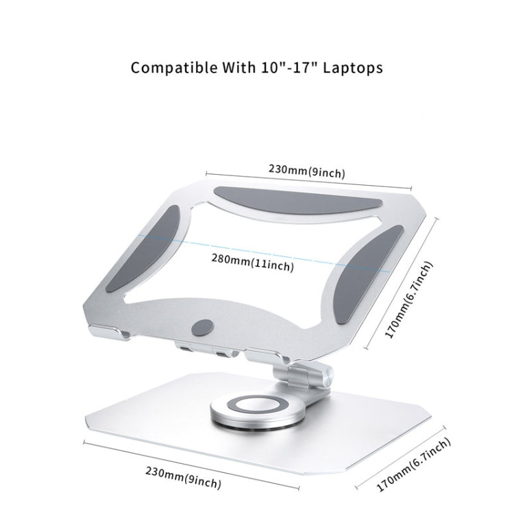 BONERUY L02 Laptop Stand 360 Degrees Rotating Dissipation Heat Aluminum Alloly Holder - Laptop Stand by BONERUY | Online Shopping UK | buy2fix