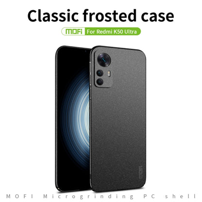 For Xiaomi 12T / 12T Pro / Redmi K50 Ultra MOFI Frosted PC Ultra-thin Hard Phone Case(Black) - Xiaomi Cases by MOFI | Online Shopping UK | buy2fix