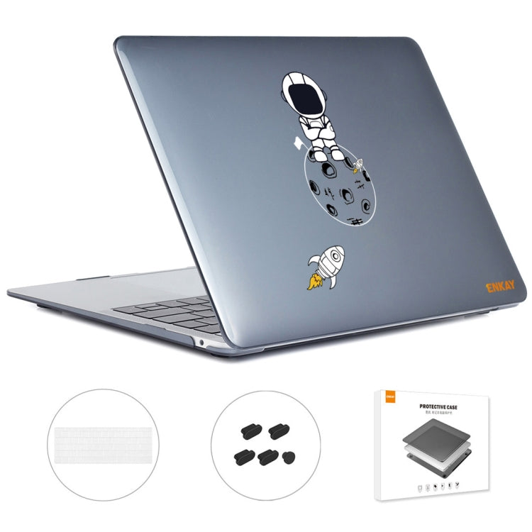 For MacBook Pro 13.3 A1706/A1989/A2159 ENKAY Hat-Prince 3 in 1 Spaceman Pattern Laotop Protective Crystal Case with TPU Keyboard Film / Anti-dust Plugs, Version:EU(Spaceman No.4) - MacBook Pro Cases by ENKAY | Online Shopping UK | buy2fix