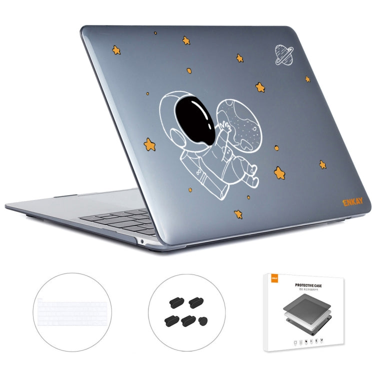 For MacBook Pro 13.3 A2251/A2289/A2338 ENKAY Hat-Prince 3 in 1 Spaceman Pattern Laotop Protective Crystal Case with TPU Keyboard Film / Anti-dust Plugs, Version:EU(Spaceman No.5) - MacBook Pro Cases by ENKAY | Online Shopping UK | buy2fix