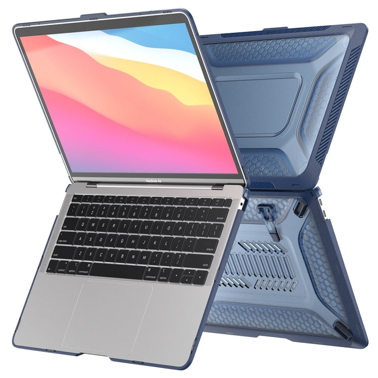 For MacBook Air 13.3 2018 A1932 ENKAY Hat-Prince 3 in 1 Protective Bracket  Case Cover Hard Shell with TPU Keyboard Film / Anti-dust Plugs, Version:EU(Grey) - MacBook Air Cases by ENKAY | Online Shopping UK | buy2fix