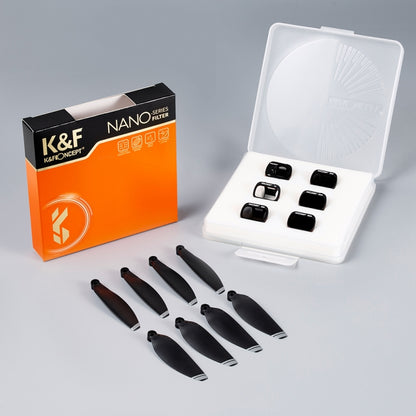 K&F CONCEPT SKU.1865 CPL+UV+ND8+ND16+ND32+ND64 Camera Len Filter Set with Propeller Blade for DJI Mavic Mini 1 / Mini 2 / SE Drone - Camera Accessories by K&F | Online Shopping UK | buy2fix