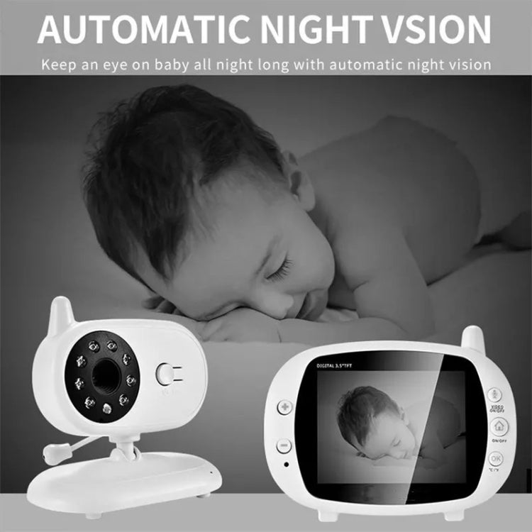 BM850 3.5 inch Wireless Video Color Baby Monitor Night Vision Temperature Monitor(EU Plug) - Security by buy2fix | Online Shopping UK | buy2fix