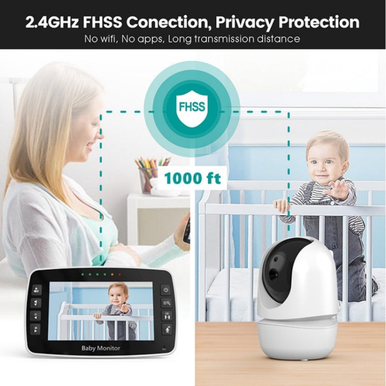 SM43A 4.3inch Color Display Night Vision Smart Zoom Baby Monitor Camera(US Plug) - Security by buy2fix | Online Shopping UK | buy2fix