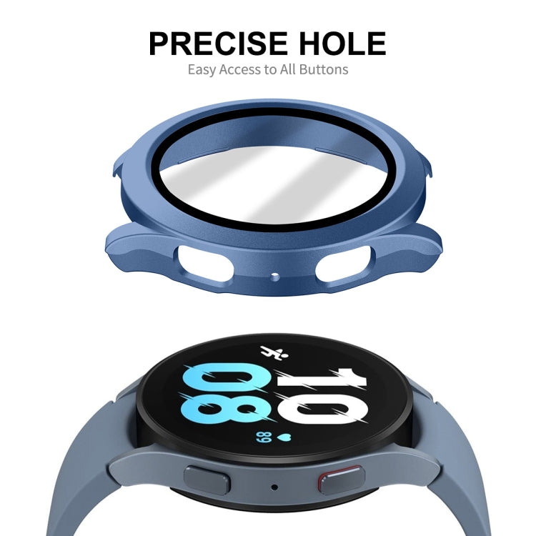 For Samsung Galaxy Watch4/5 40mm ENKAY Hat-Prince Waterproof Full Coverage PC Frame + 9H Tempered Glass Case(Dark Blue) - Watch Cases by ENKAY | Online Shopping UK | buy2fix