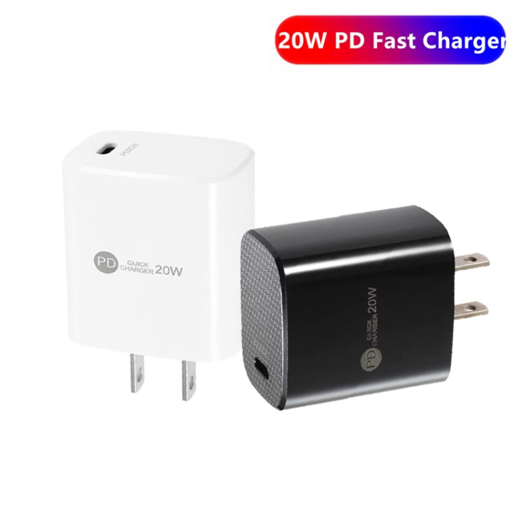 PD11 Mini Single Port PD3.0 USB-C / Type-C 20W Fast Charger for iPhone / iPad Series, US Plug(Black) - USB Charger by buy2fix | Online Shopping UK | buy2fix