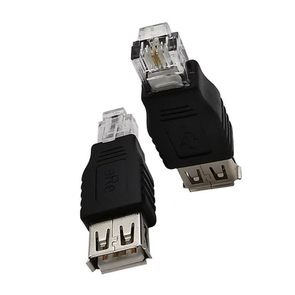 JUNSUNMAY USB Femal to Male RJ11 6P2C Adapter Converter -  by JUNSUNMAY | Online Shopping UK | buy2fix