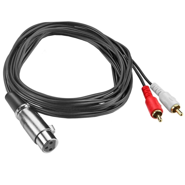 JUNSUNMAY 2 RCA Male to XLR Female Stereo Audio Cable, Cable Length:1.5m -  by JUNSUNMAY | Online Shopping UK | buy2fix