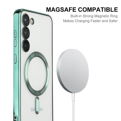 For Samsung Galaxy S23+ 5G ENKAY Electroplated MagSafe Shockproof TPU Phone Case with Lens Film(Silver) - Galaxy S23+ 5G Cases by ENKAY | Online Shopping UK | buy2fix