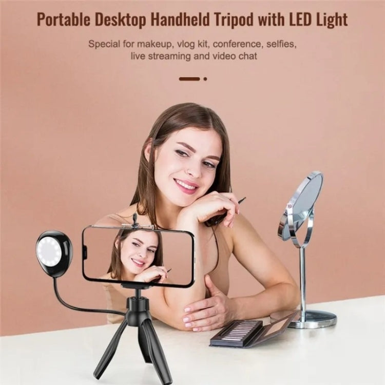 XWJ-S1 Desktop Cell Phone Holder Tripod with LED Lights - Consumer Electronics by buy2fix | Online Shopping UK | buy2fix