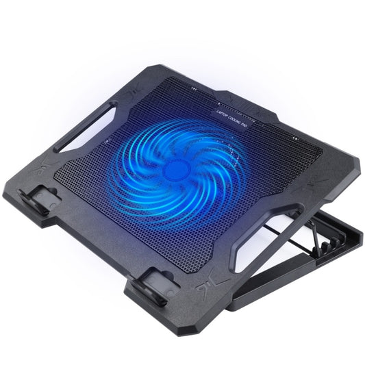 S100 One Fan Adjustable Height Dual USB Ports Laptop Cooling Pad -  by buy2fix | Online Shopping UK | buy2fix