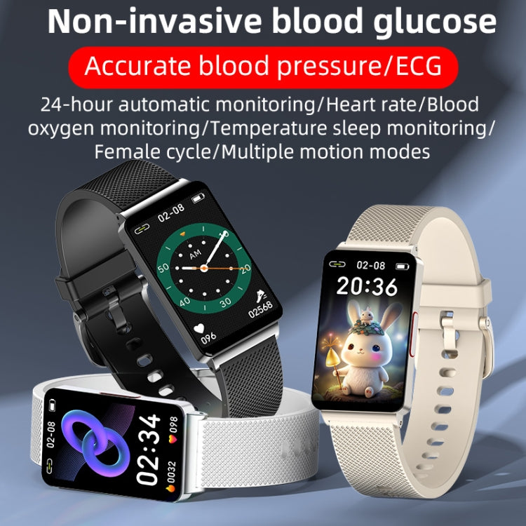 EP08 1.57 inch Color Screen Smart Watch,Support Blood Sugar Monitoring / Heart Rate Monitoring / Blood Pressure Monitoring(Silver) - Smart Wear by buy2fix | Online Shopping UK | buy2fix