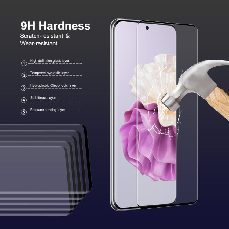 For Huawei P60 Pro / Art 5pcs ENKAY 3D Hot Bending Side Glue Tempered Glass Full Film - Huawei Tempered Glass by ENKAY | Online Shopping UK | buy2fix