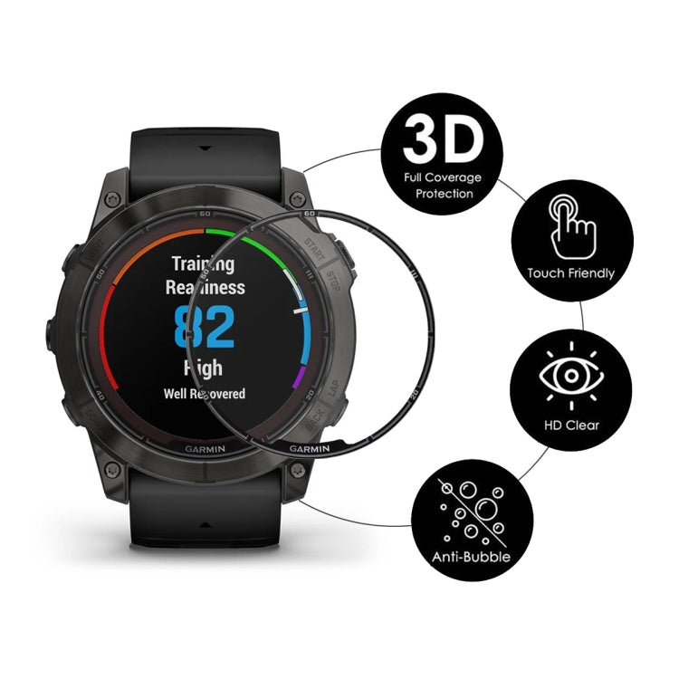 For Garmin Fenix 7X Pro 10pcs ENKAY 3D Full Coverage Soft PC Edge PMMA HD Screen Protector Film - Screen Protector by ENKAY | Online Shopping UK | buy2fix