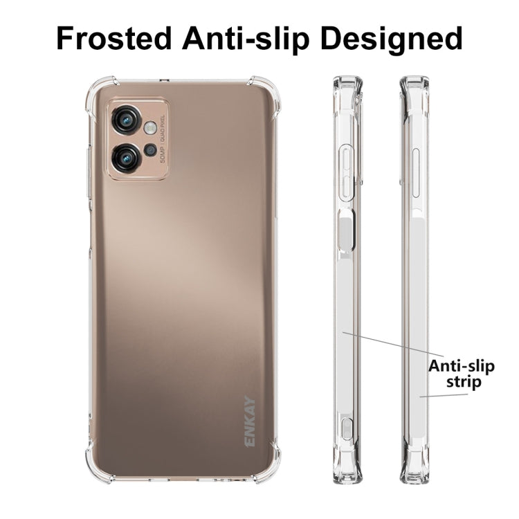 For Motorola Moto G Power 2023 ENKAY Transparent TPU Shockproof Phone Case with Glass Film - Motorola Cases by ENKAY | Online Shopping UK | buy2fix