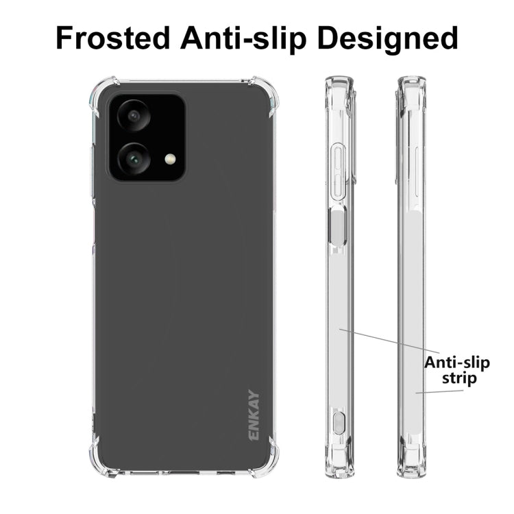 For Motorola Moto G Stylus 4G 2023 ENKAY Transparent TPU Shockproof Phone Case with Glass Film - Motorola Cases by ENKAY | Online Shopping UK | buy2fix