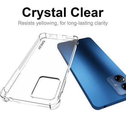 For Motorola Moto G14 4G ENKAY Transparent TPU Shockproof Phone Case with Glass Film - Motorola Cases by ENKAY | Online Shopping UK | buy2fix