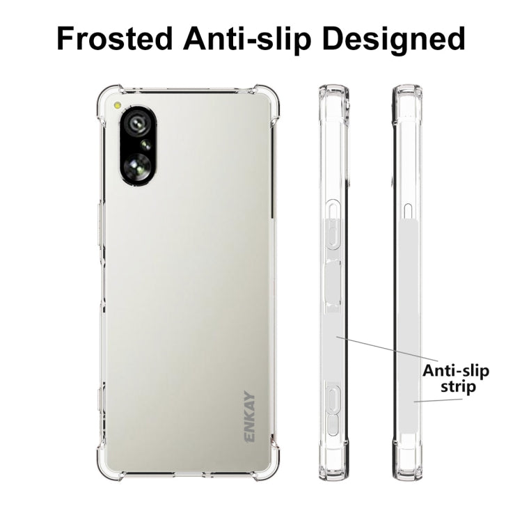 For Sony Xperia 5 V ENKAY Hat-Prince Transparent TPU Shockproof Phone Case - Sony Cases by ENKAY | Online Shopping UK | buy2fix