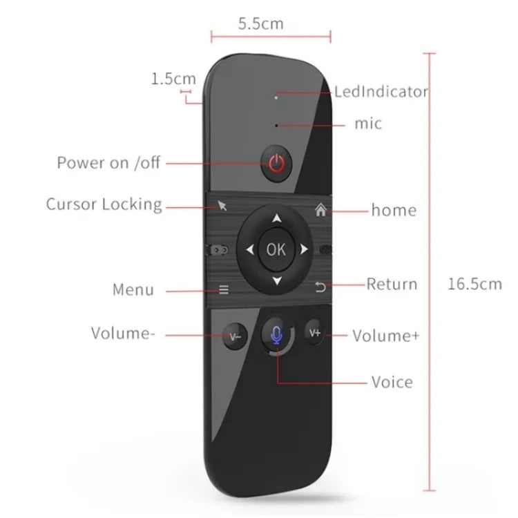 M8 For Home TV Box Smart TV 2.4G Wireless Smart Air Fly Mouse Remote Control Replacement - TV by buy2fix | Online Shopping UK | buy2fix