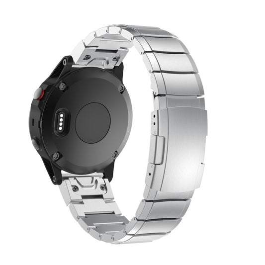 For Garmin Quatix 5 Sapphire 22mm Titanium Alloy Quick Release Watch Band(Sliver) - Watch Bands by buy2fix | Online Shopping UK | buy2fix