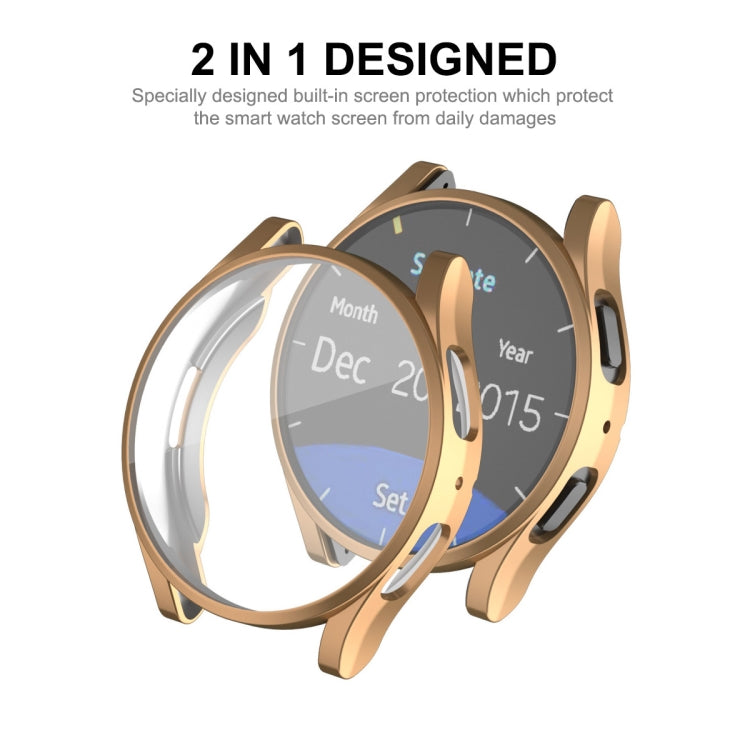 For Samsung Galaxy Watch6 40mm ENKAY Hat-Prince Full Coverage Electroplated Soft TPU Case with Screen Protection(Gold) - Watch Cases by ENKAY | Online Shopping UK | buy2fix