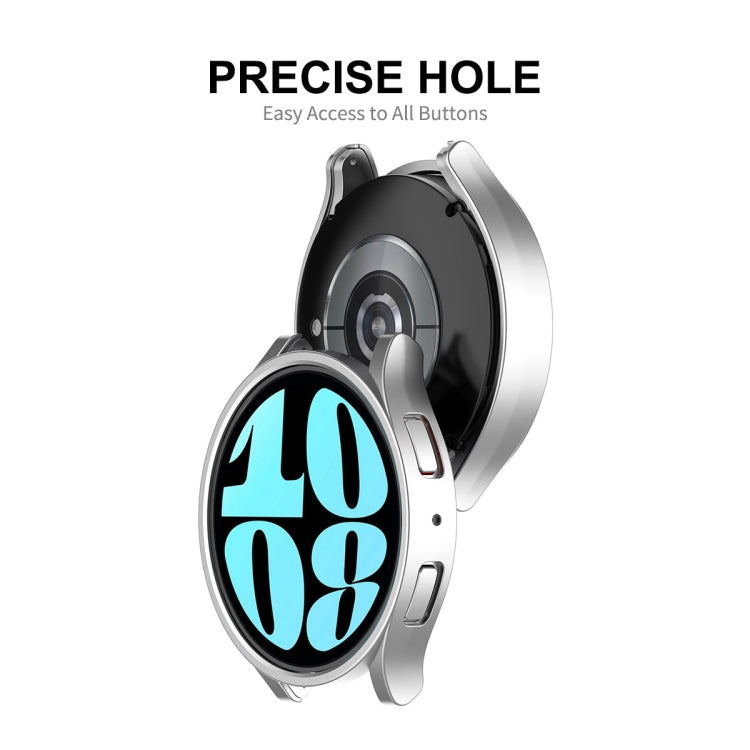 For Samsung Galaxy Watch6 40mm ENKAY Hat-Prince Electroplated Hard PC Case + 0.2mm 9H Glass Screen Protector(Transparent) - Watch Cases by ENKAY | Online Shopping UK | buy2fix