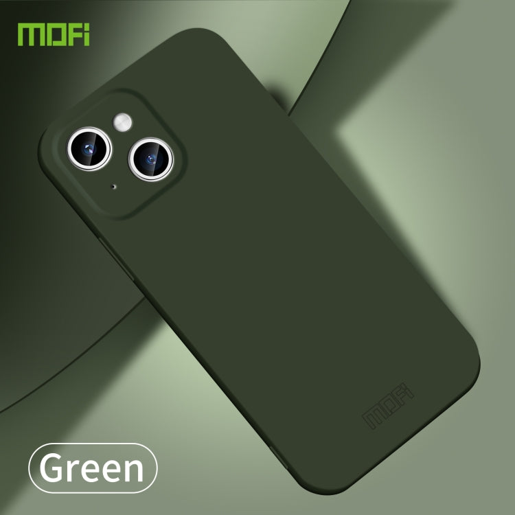 For iPhone 14 Plus MOFI Qin Series Skin Feel All-inclusive PC Phone Case(Green) - iPhone 14 Plus Cases by MOFI | Online Shopping UK | buy2fix