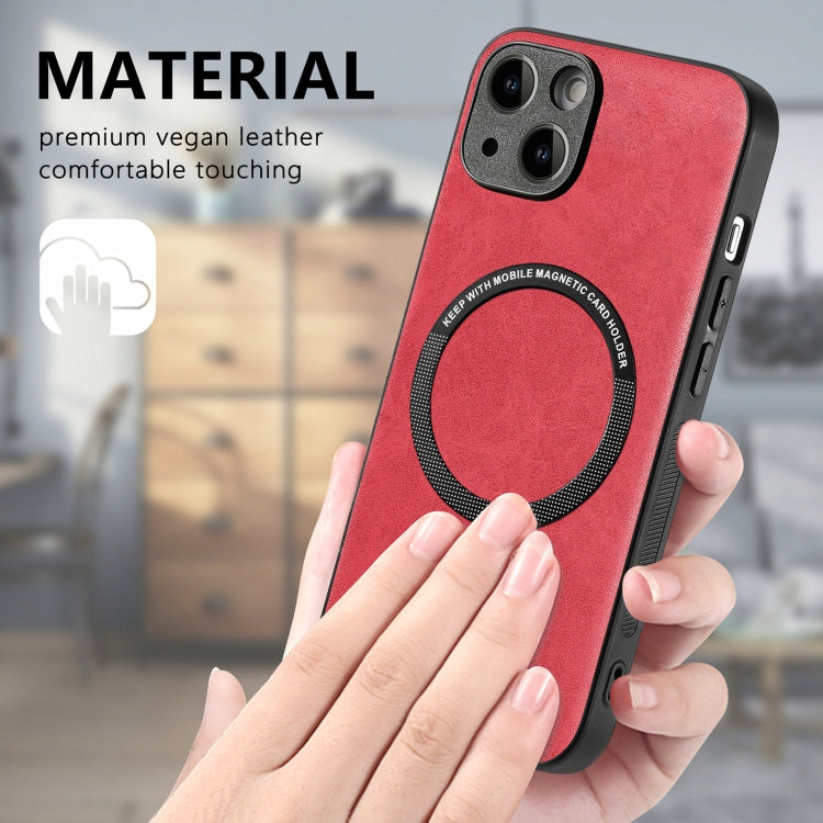 For iPhone 15 Pro Max Solid Color Leather Skin Back Phone Case(Red) - iPhone 15 Pro Max Cases by buy2fix | Online Shopping UK | buy2fix