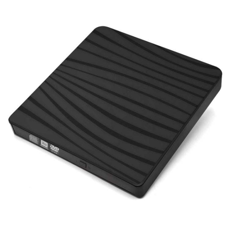 TG30N CD VCD Reader Burner Zebra-stripe Design Laptop Computer External DVD Drive - Rewritable Drive by buy2fix | Online Shopping UK | buy2fix