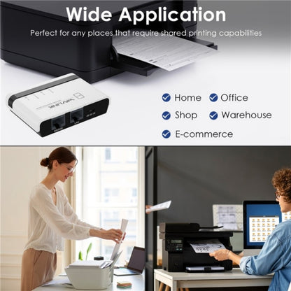 WAVLINK NU516U1 USB2.0 Wireless Printer Server With 10 / 100Mbps LAN / Bridge WiFi(EU Plug) - Printer Accessories by WAVLINK | Online Shopping UK | buy2fix