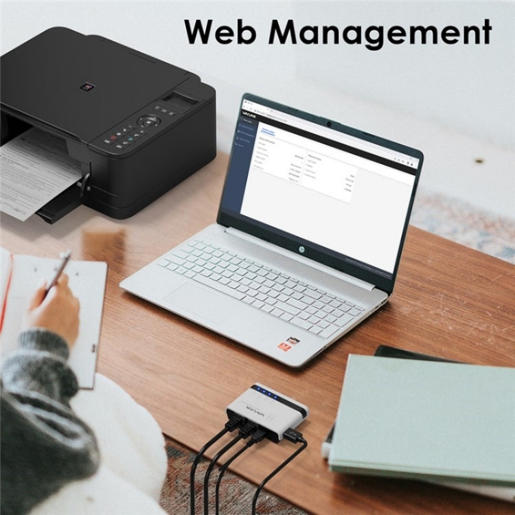 WAVLINK NU516U1 USB2.0 Wireless Printer Server With 10 / 100Mbps LAN / Bridge WiFi(EU Plug) - Printer Accessories by WAVLINK | Online Shopping UK | buy2fix