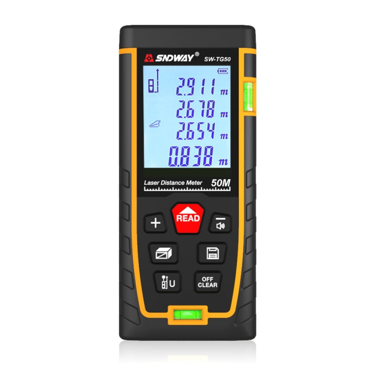 SNDWAY Double Horizontal bubble Rangefinder Laser Distance Meter Range Hand Tool Device SW-TG50 - Laser Rangefinder by SNDWAY | Online Shopping UK | buy2fix