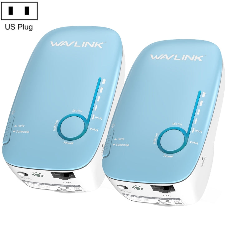 WAVLINK WN576K2 AC1200 Household WiFi Router Network Extender Dual Band Wireless Repeater, Plug:US Plug (Blue) - Wireless Routers by WAVLINK | Online Shopping UK | buy2fix