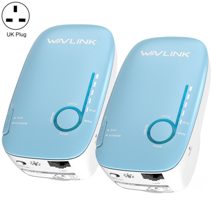 WAVLINK WN576K2 AC1200 Household WiFi Router Network Extender Dual Band Wireless Repeater, Plug:UK Plug (Blue) - Wireless Routers by WAVLINK | Online Shopping UK | buy2fix