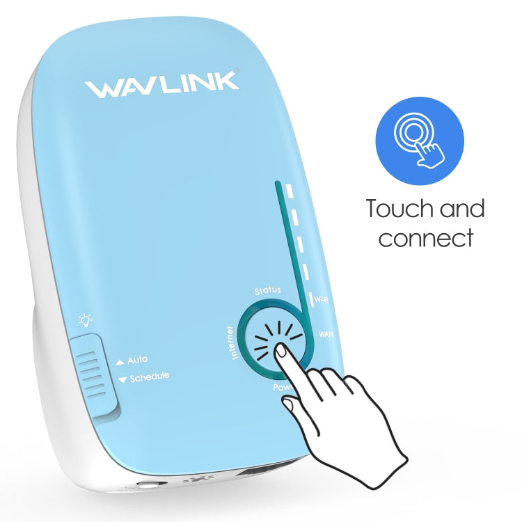 WAVLINK WN576K2 AC1200 Household WiFi Router Network Extender Dual Band Wireless Repeater, Plug:US Plug (Blue) - Wireless Routers by WAVLINK | Online Shopping UK | buy2fix