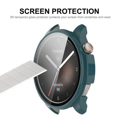 For Amazfit Balance A2286 ENKAY Hat-Prince Full Coverage Tempered Glass Film Integrated PC Watch Case(Transparent) - Watch Cases by ENKAY | Online Shopping UK | buy2fix