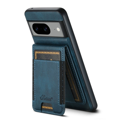 For Google Pixel 6 Pro Suteni H17 Oil Eax Leather Detachable Wallet Phone Case(Blue) - Google Cases by Suteni | Online Shopping UK | buy2fix